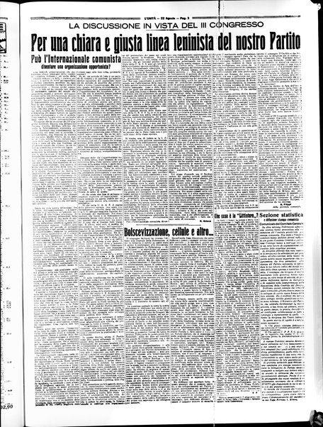 L'Unità : quotidiano degli operai e dei contadini